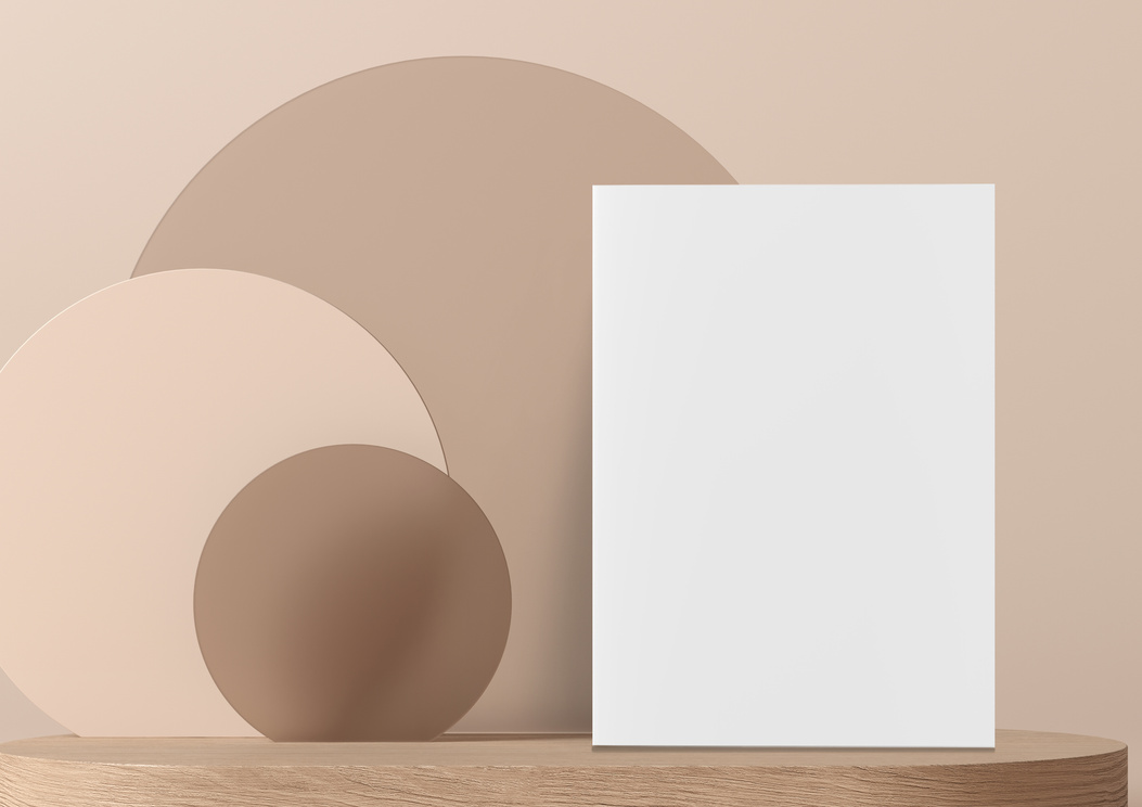 Frame Mockup on Beige Background 